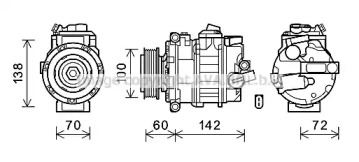 AVA QUALITY COOLING vwk386 -  Компрессор, кондиционер